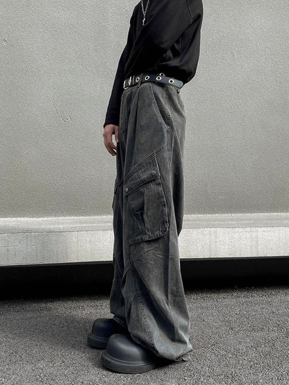 Diagonal Pocket CARGO PANTS