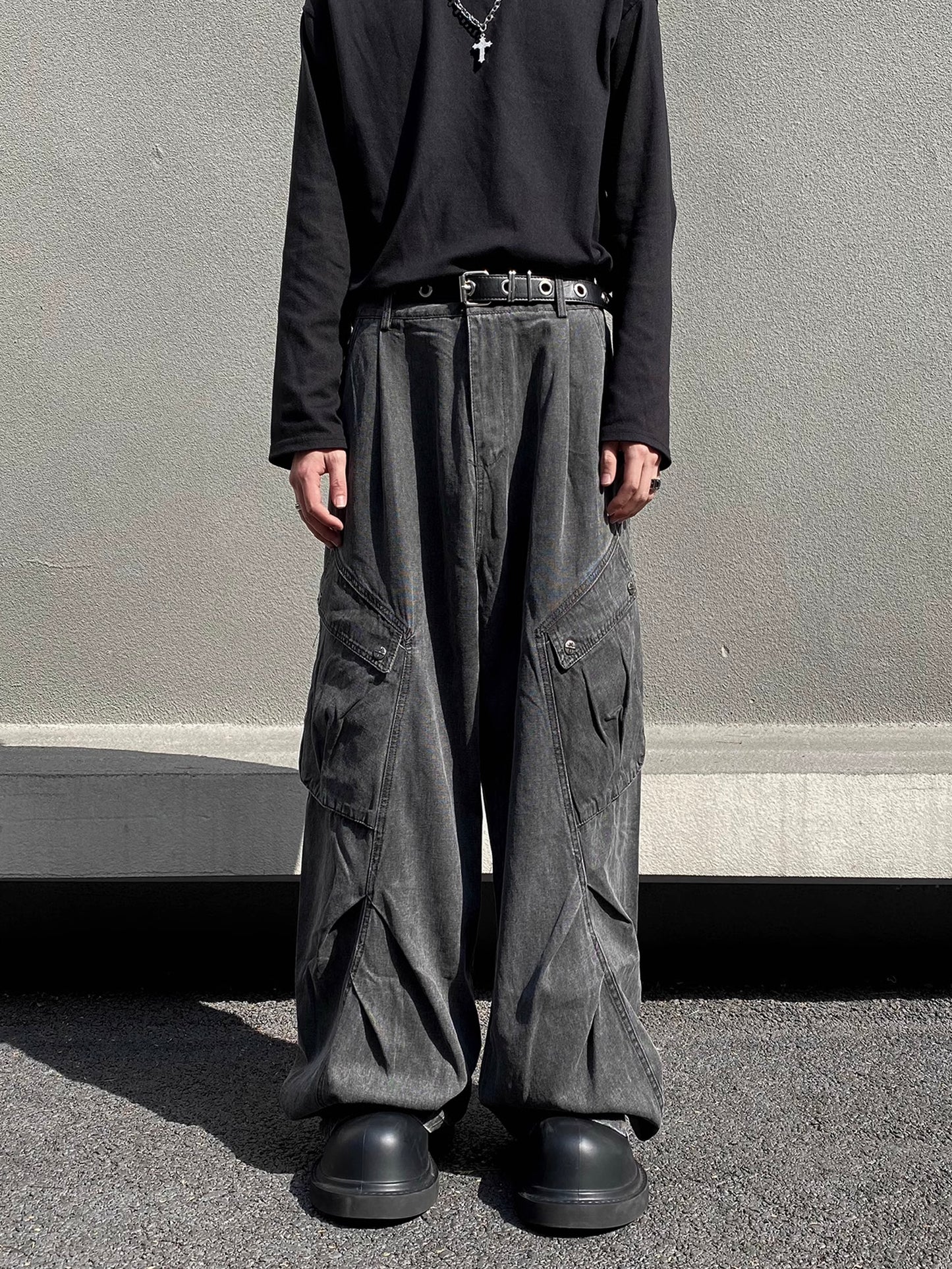 Diagonal Pocket CARGO PANTS