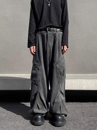 Diagonal Pocket Cargo Pants