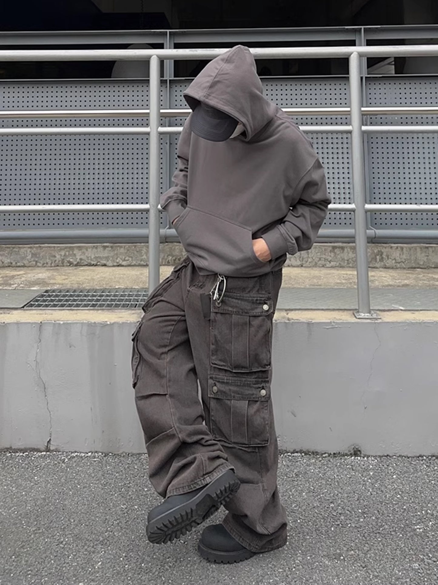 Functional Denim Cargo Pants