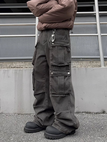 Functional Denim Cargo Pants