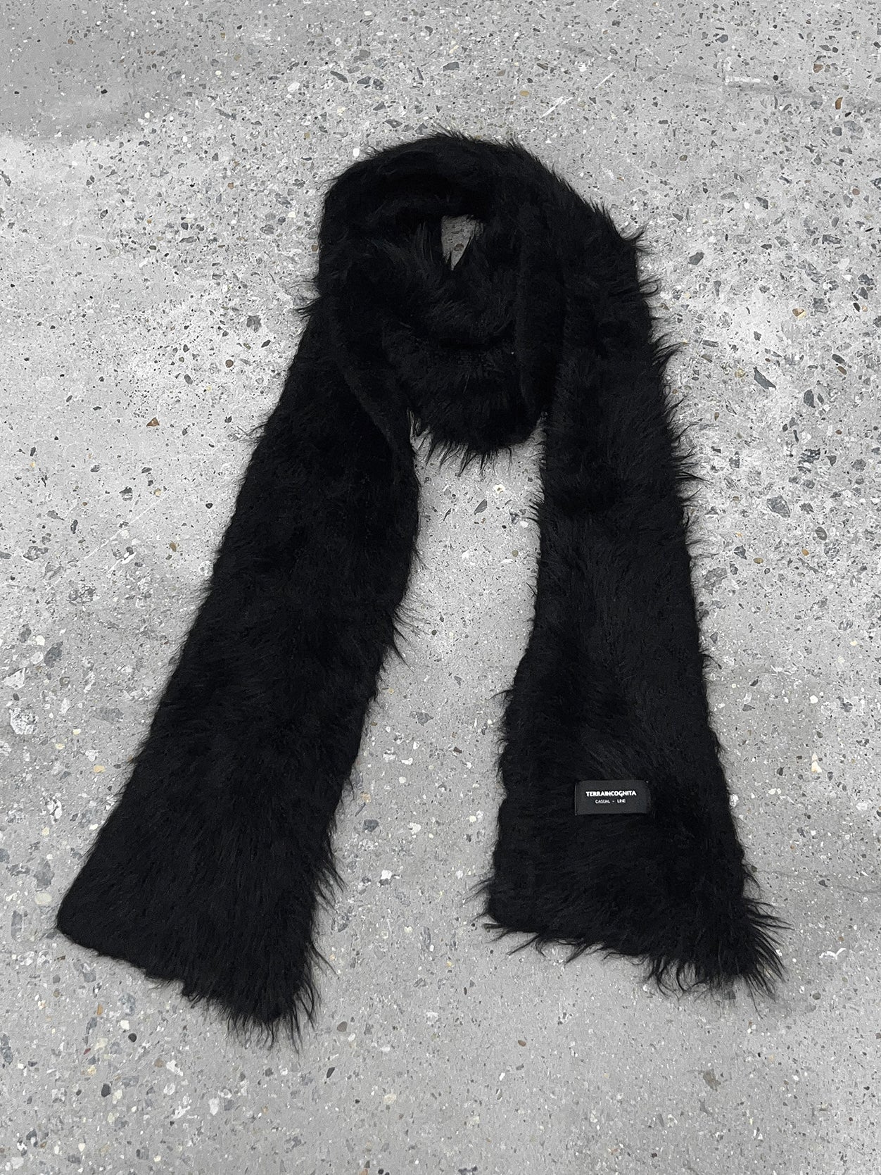 Black Fur Scarf