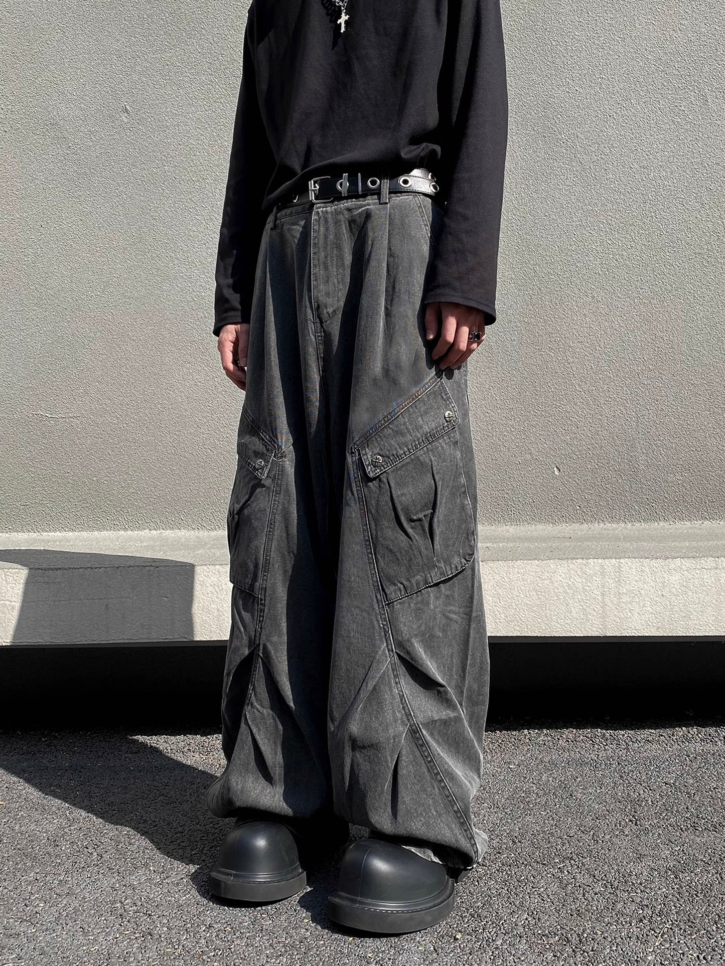 Diagonal Pocket CARGO PANTS