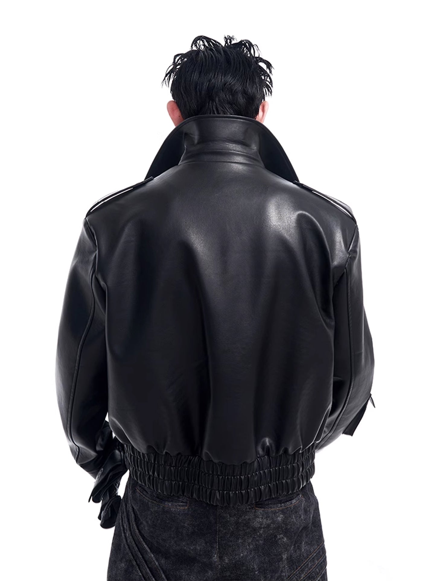 Biker Pocket Leather Jacket