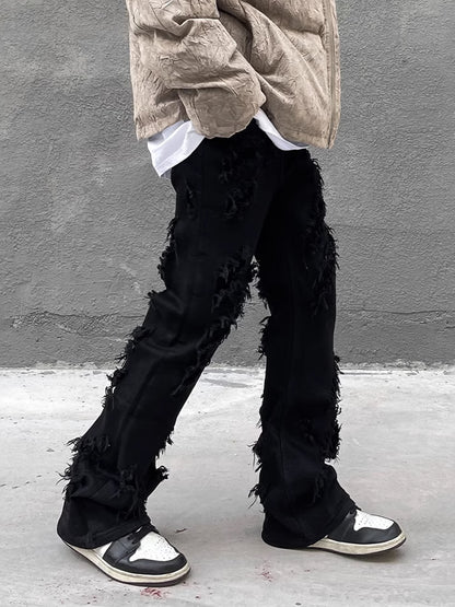 Broken Patch Denim Pants