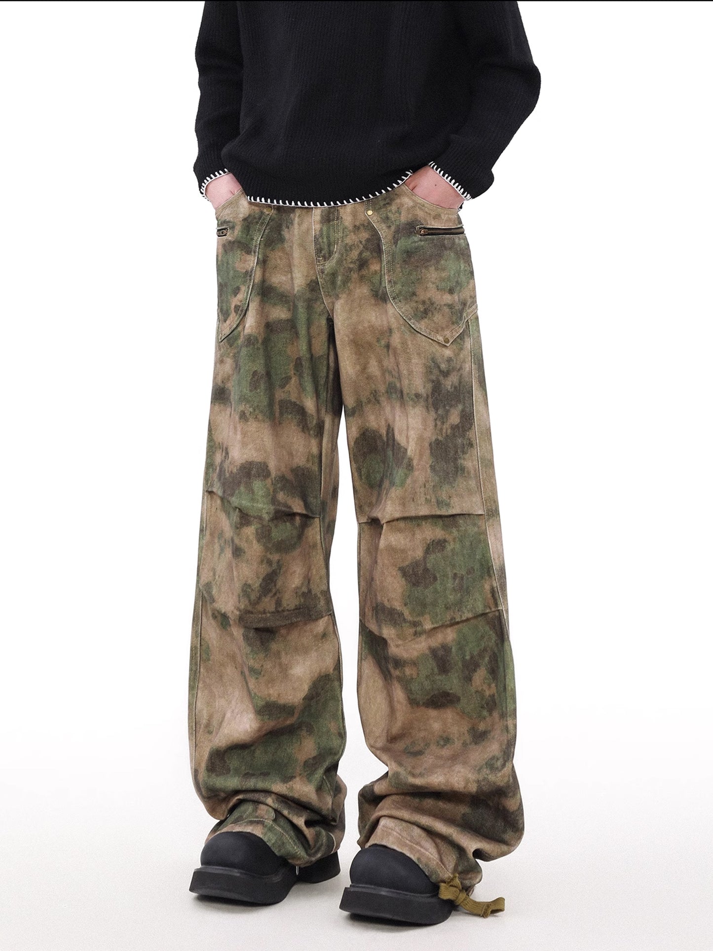 Niche Camo Loose Cargo Pants