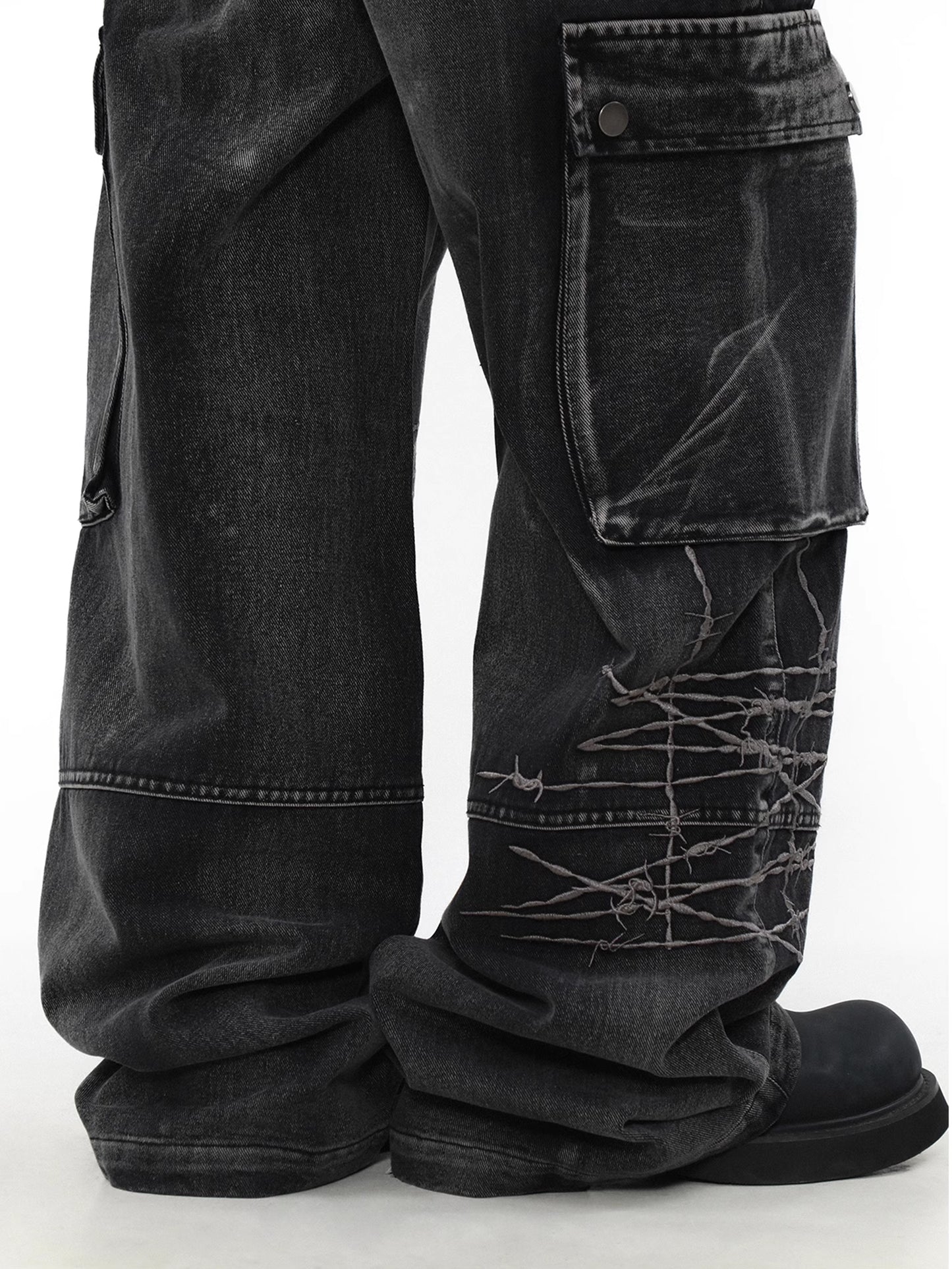 Barbed Wire Denim Pants