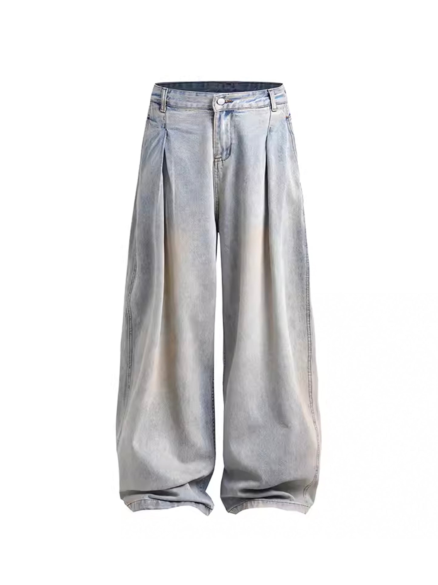 Wide Tack Denim Pants