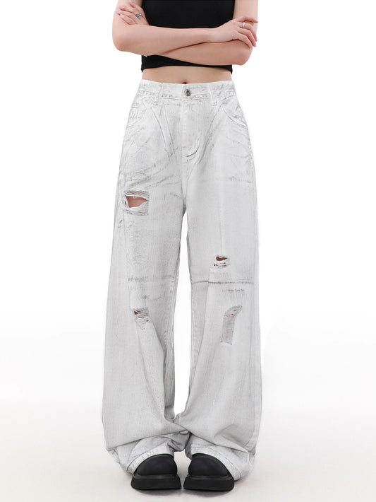 Dirty Pocket Half Denim Pants