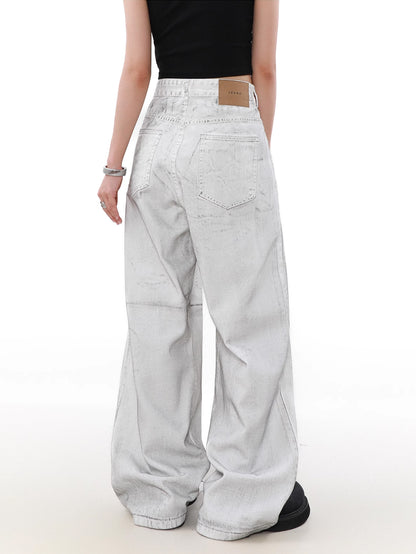 Ripped White Damage Denim Pants