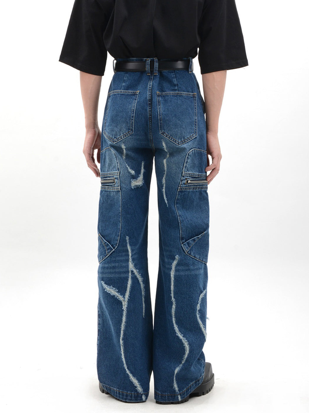 Niche Retro Design Denim Pants