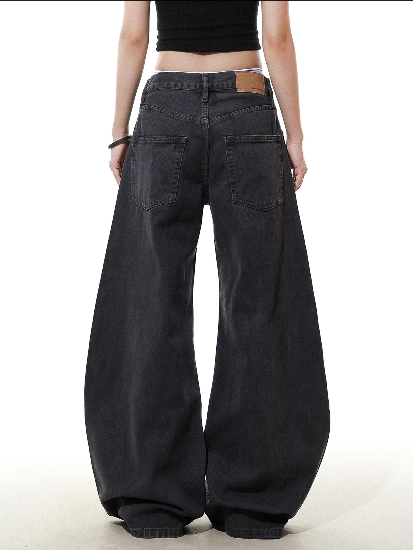 Vintage Pleated Machete Denim Pants