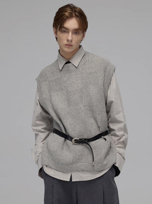 Alpaca Blend Minimal Knit Vest