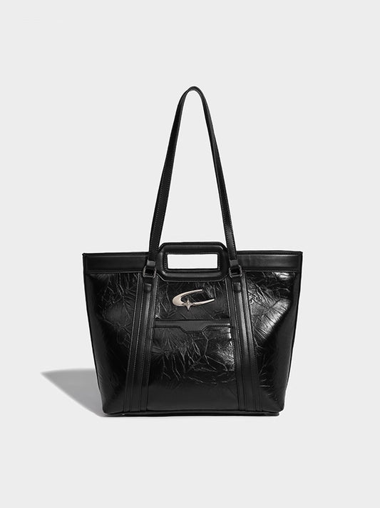 METAL CHARM TOTE BAG