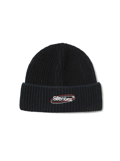 Wool Rib Knit Hooded Beanie