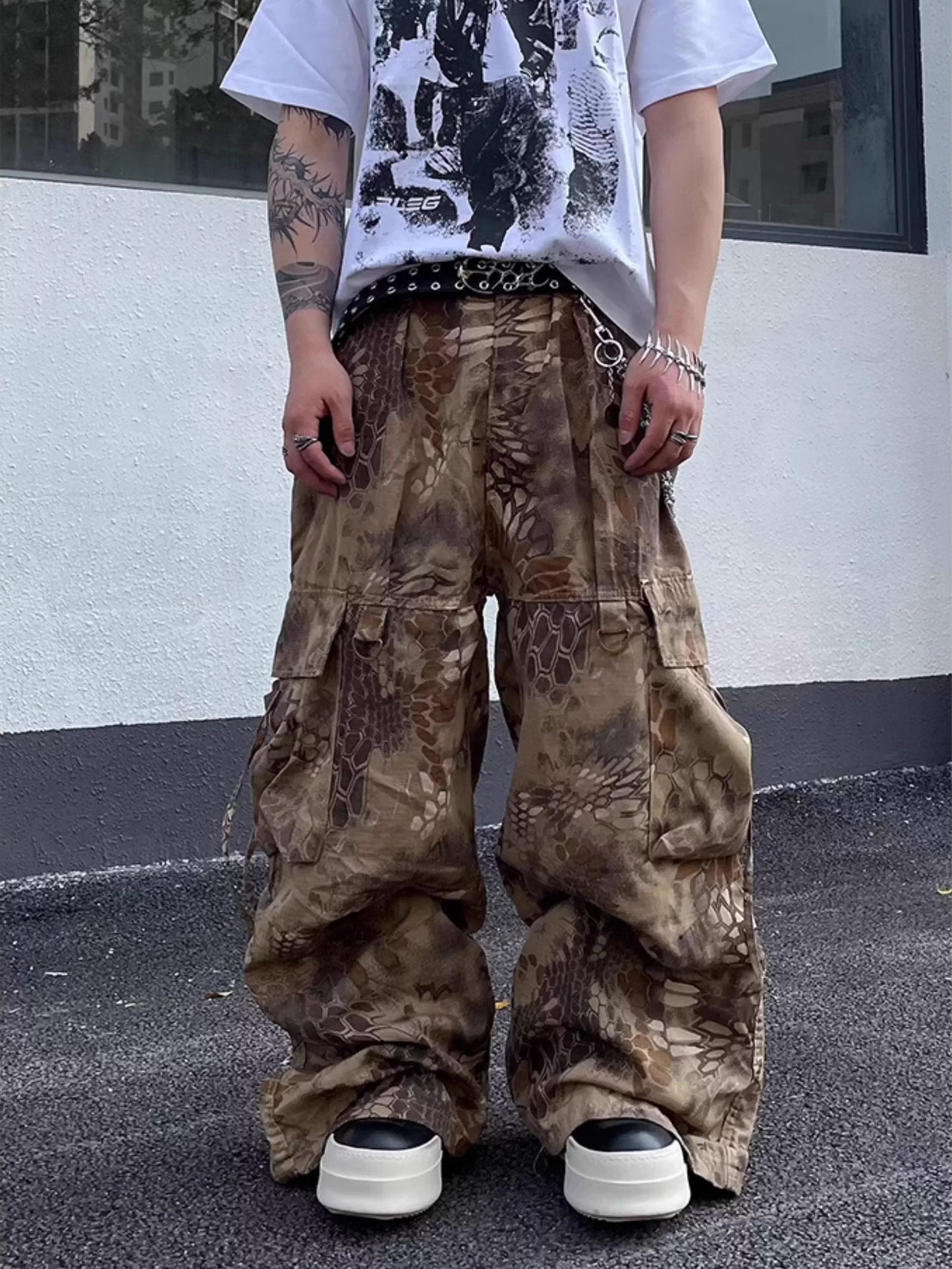 Vintage Sandy Snake Camouflage Pants