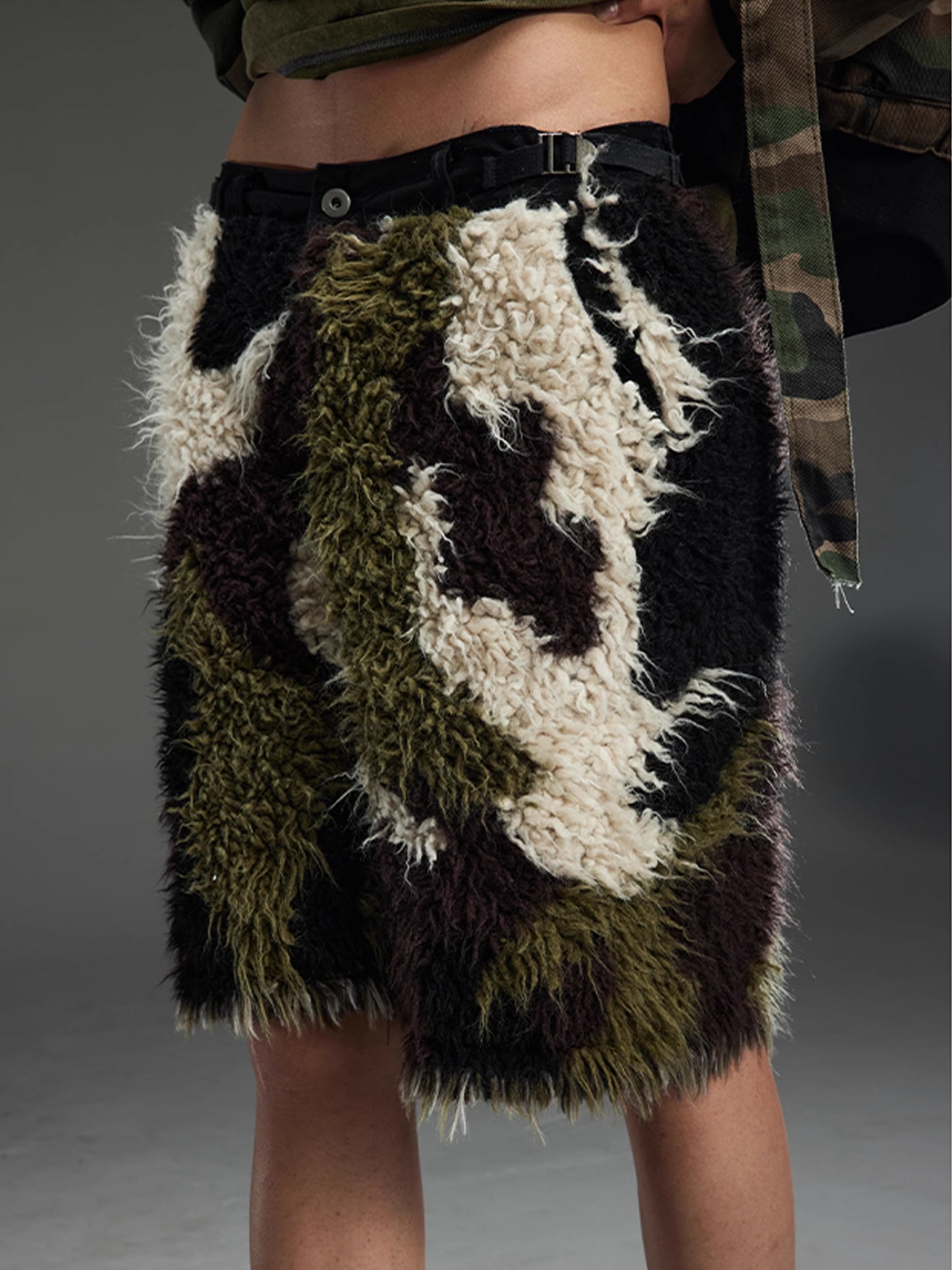 CAMOUFLAGE FUR SHORTS