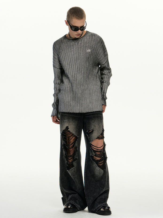 Slim Fit Metal Knit