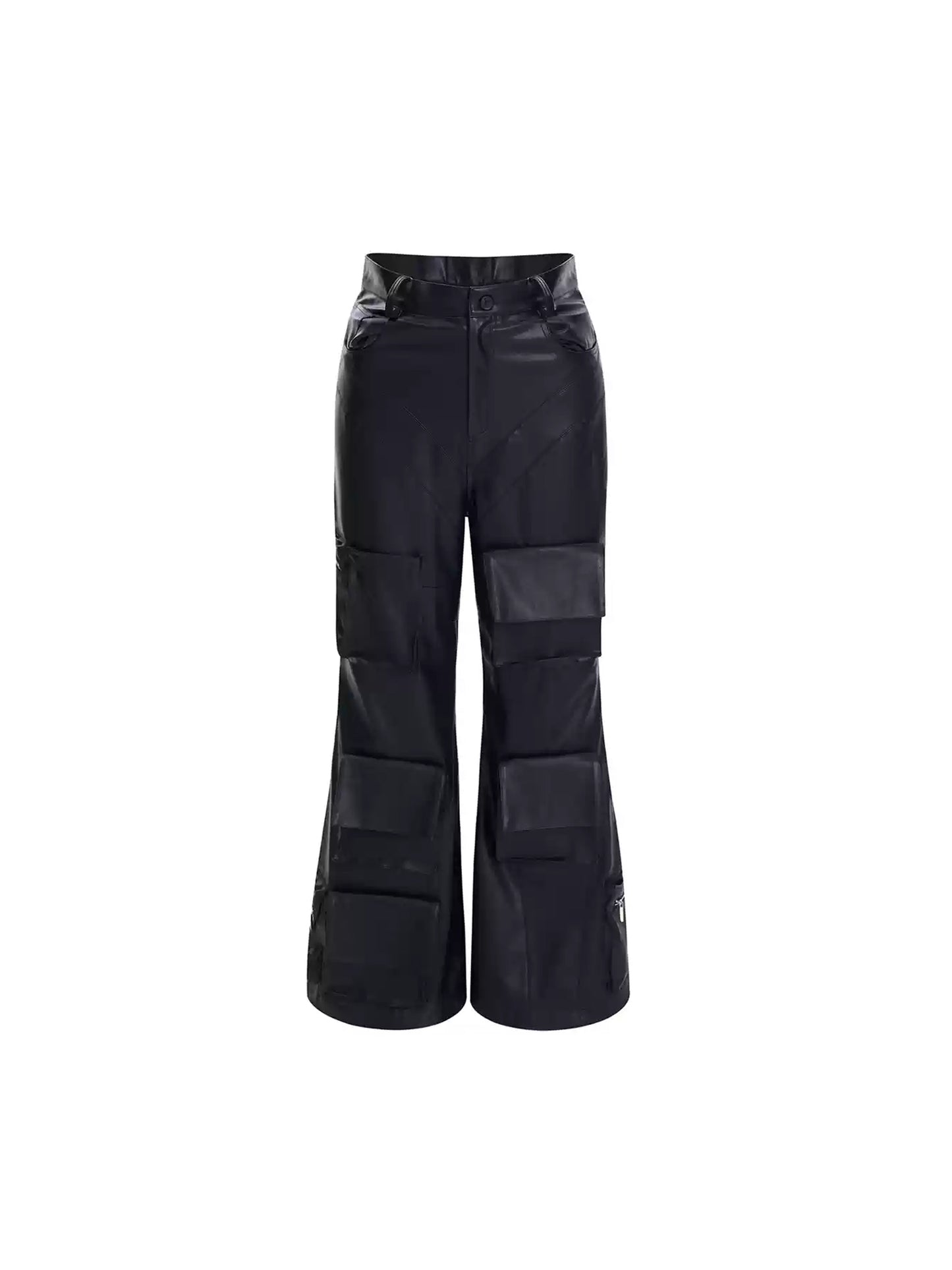 Multi Pocket Cargo Leather Pants