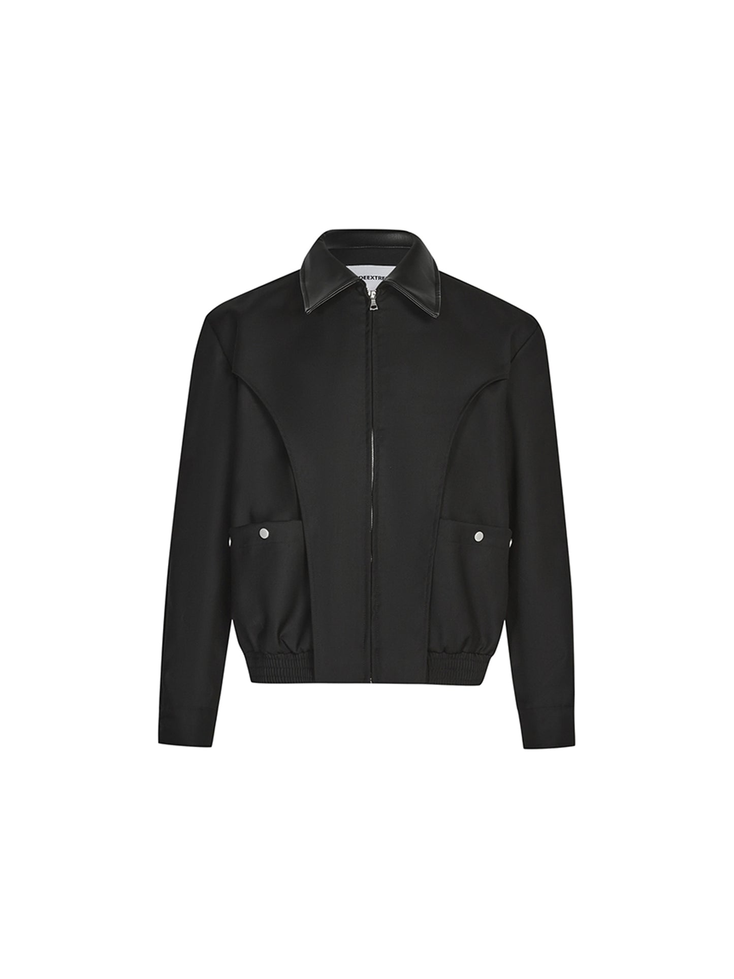 Leather Lapel Work Jacket