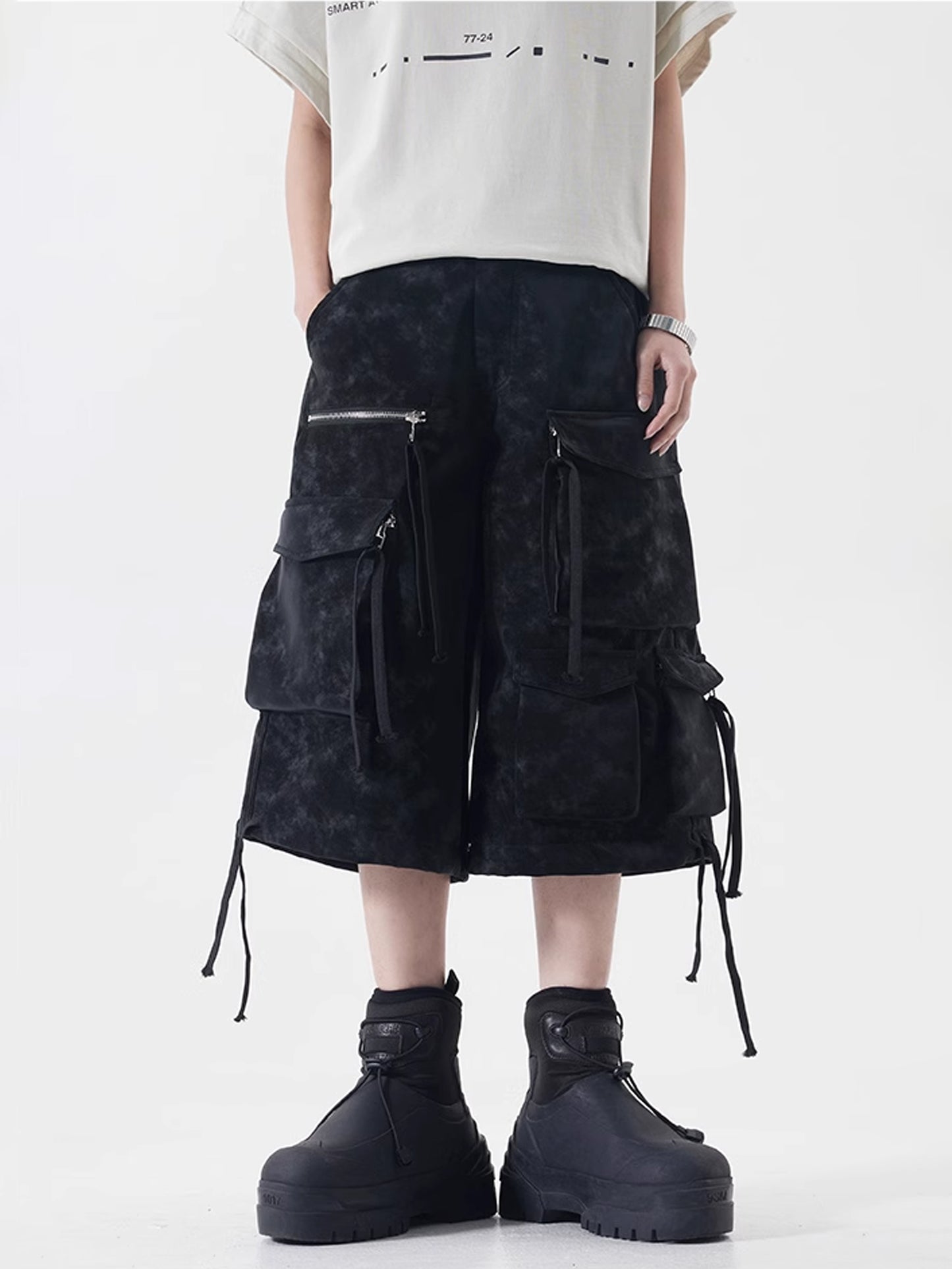 String Half Cargo Pants