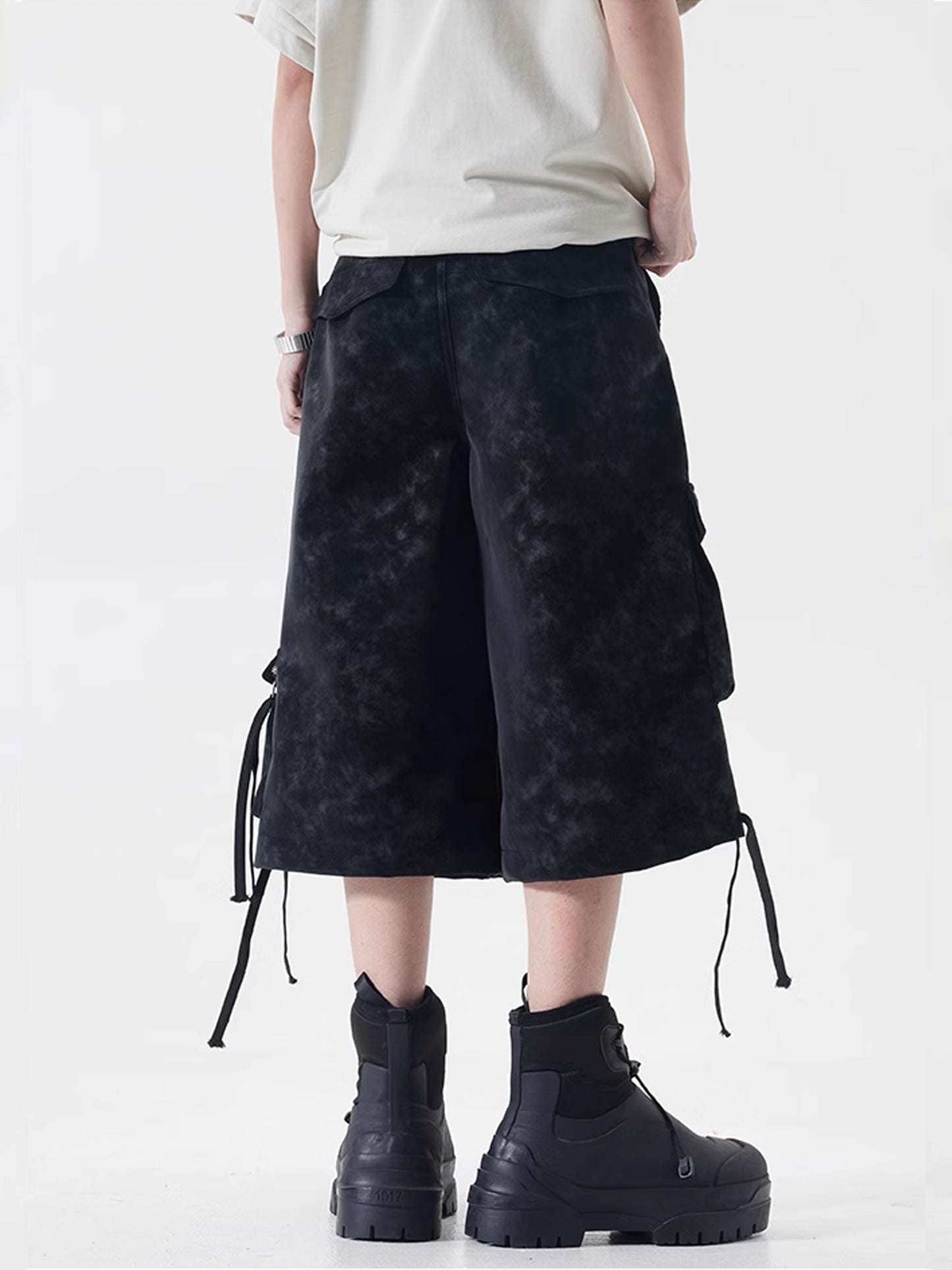 String Half Cargo Pants