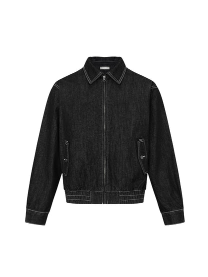 Line Zip Denim Jacket