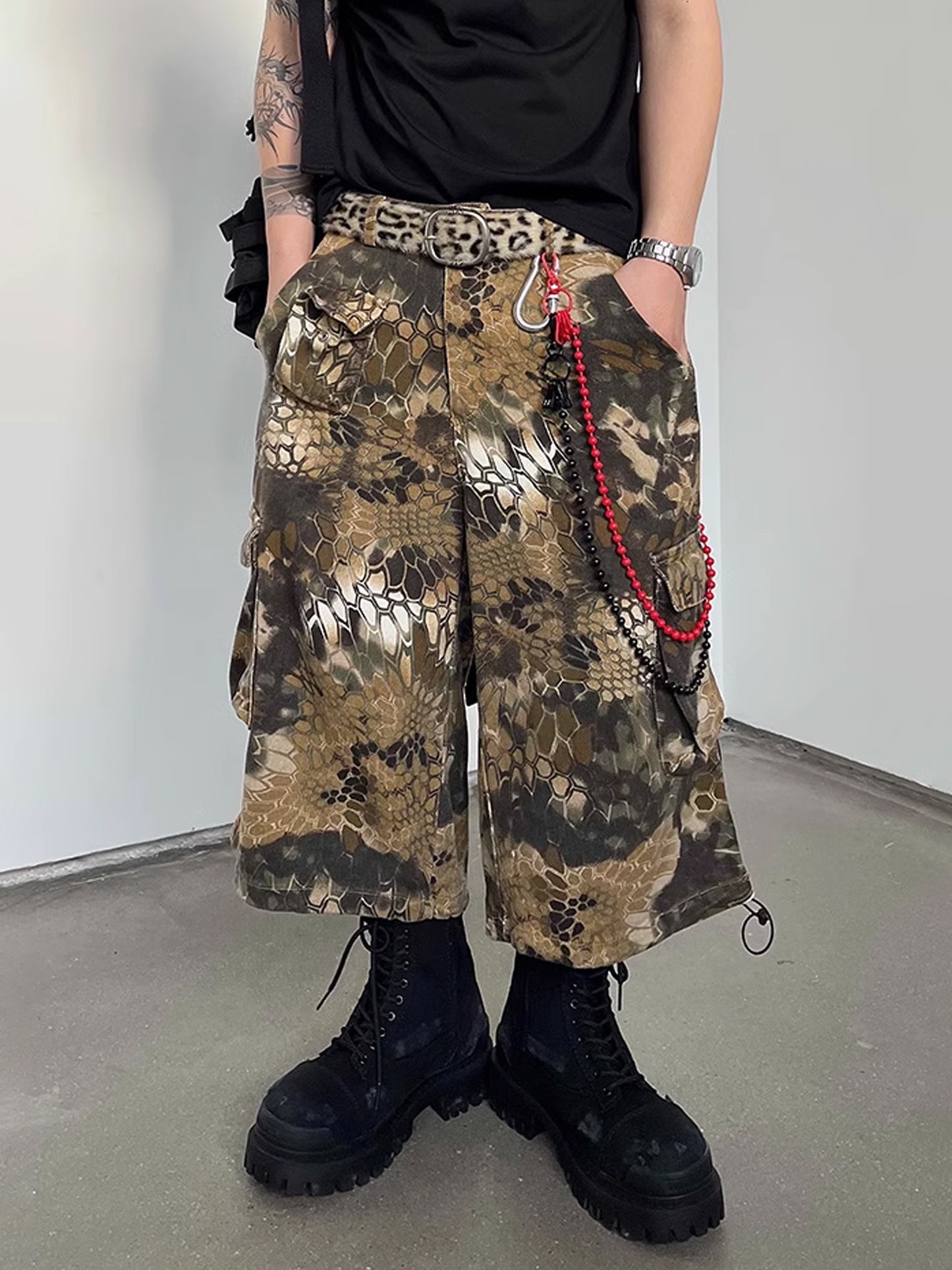 Vintage Snake Half Pants