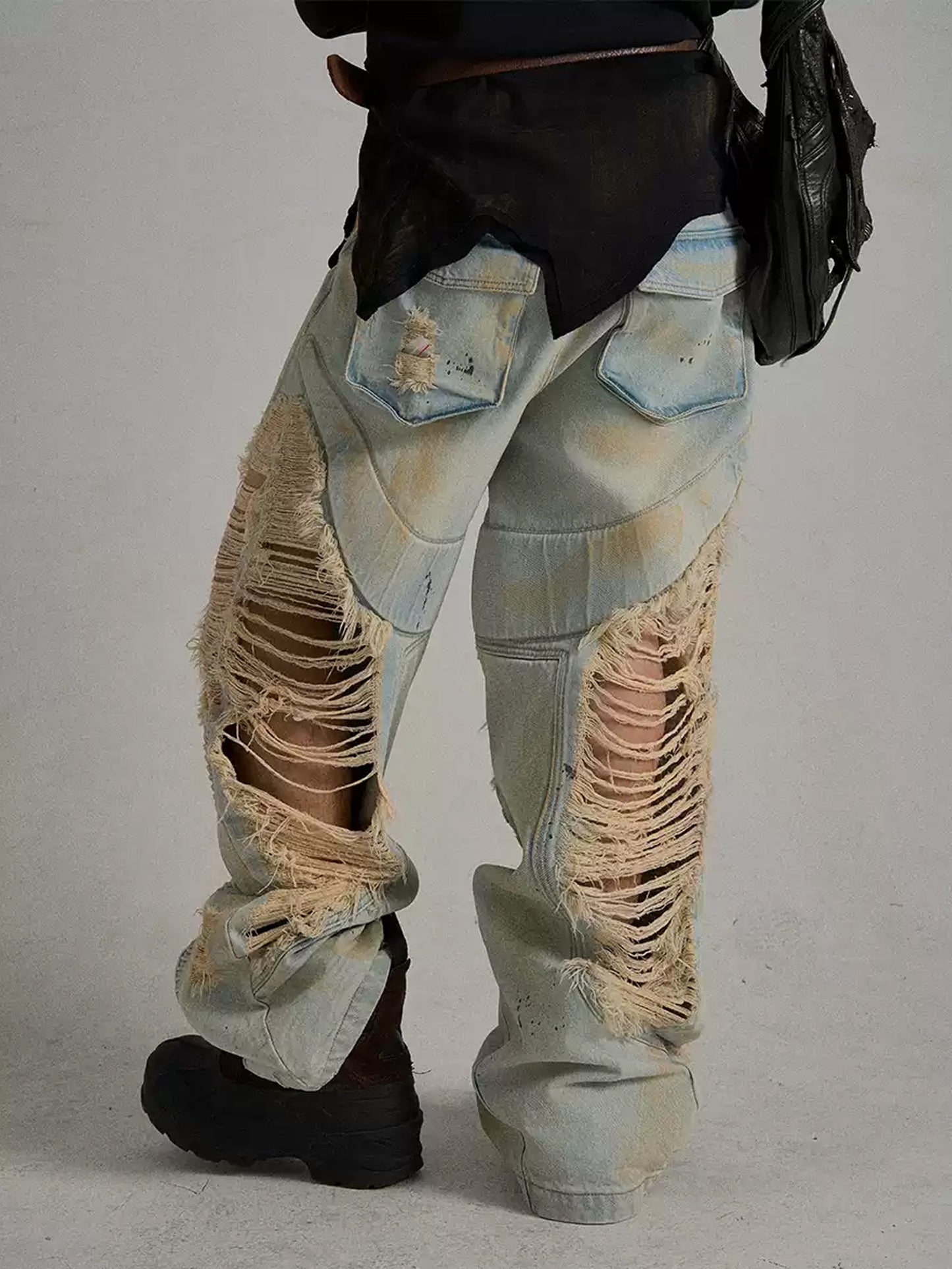 Dirty Biker Denim Pants