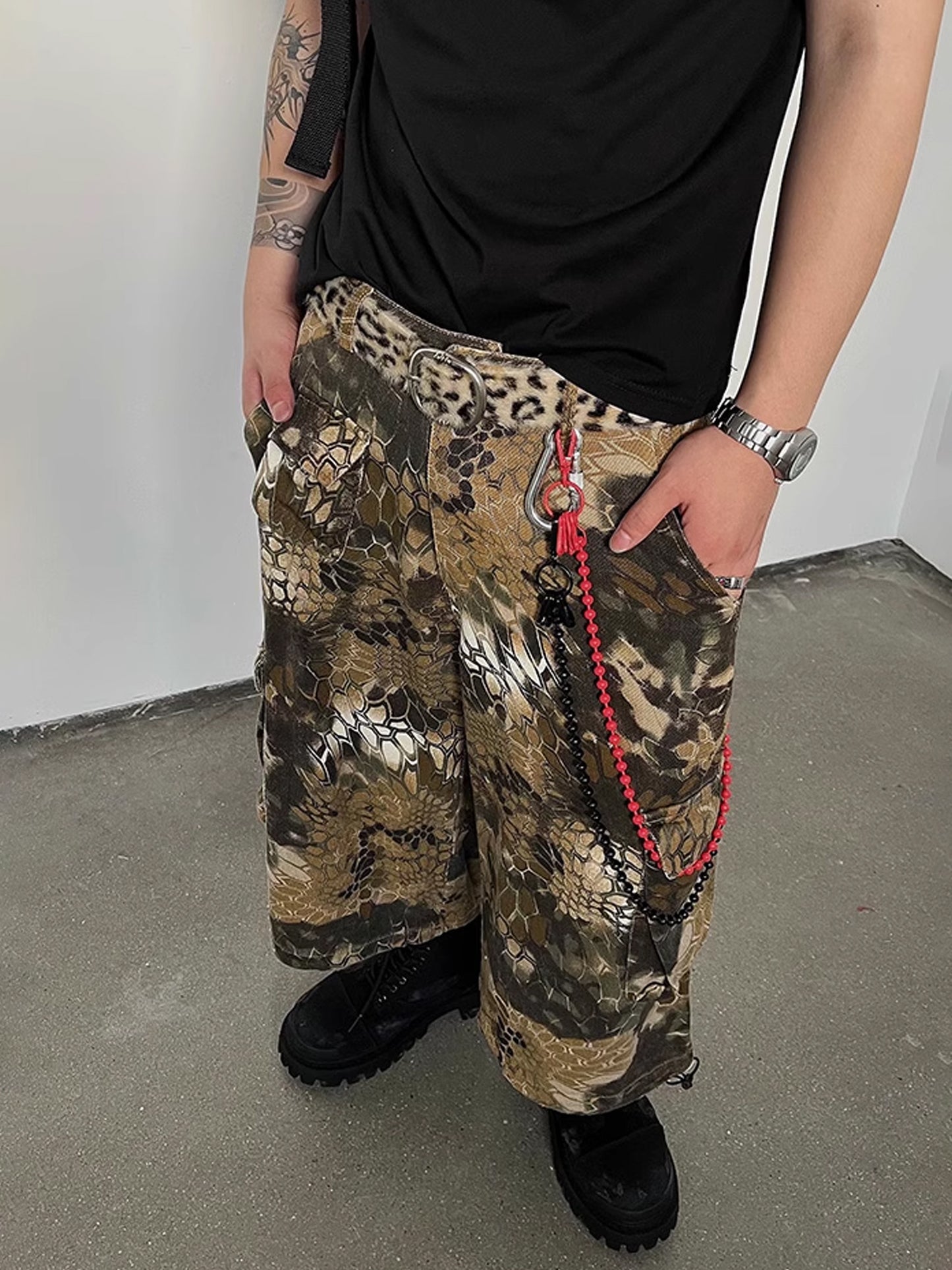 Vintage Snake Half Pants