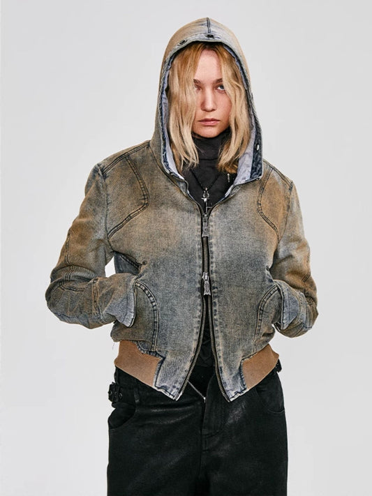 Heavy Duty Aged Washed Denim Jacket