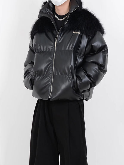 Splice Fur Leather Jacket