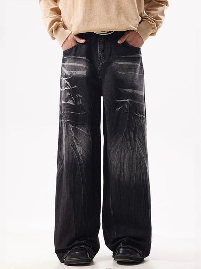 Lightning Baggy Ripple Denim Pants