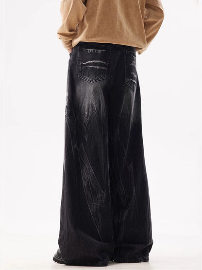 Lightning Baggy Ripple Denim Pants