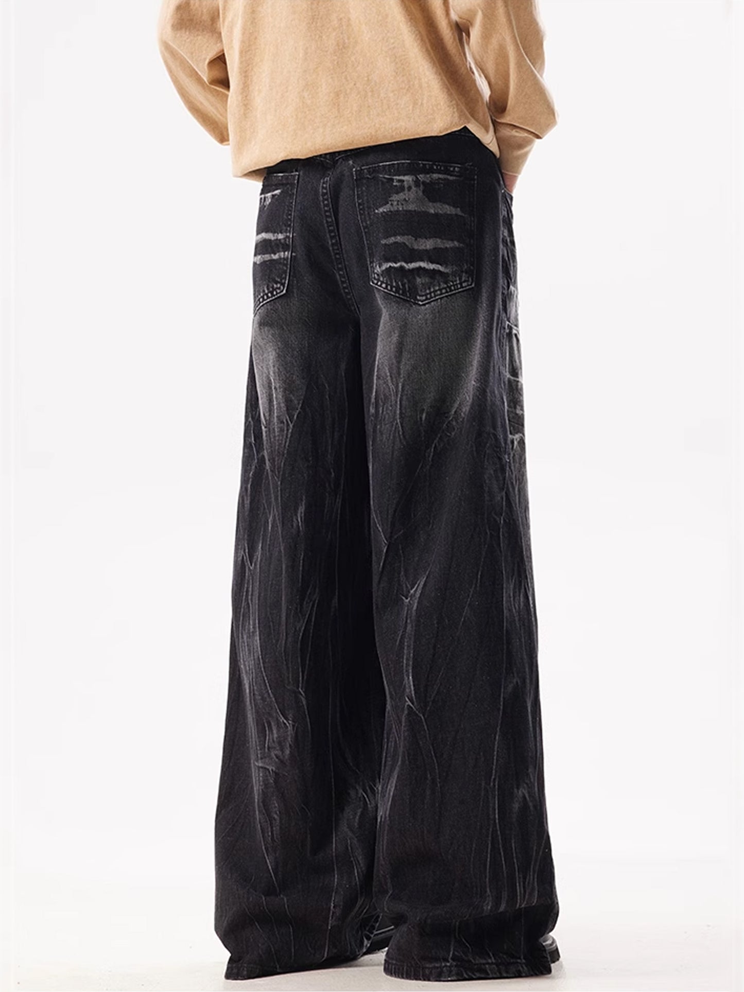 Lightning Baggy Ripple Denim Pants