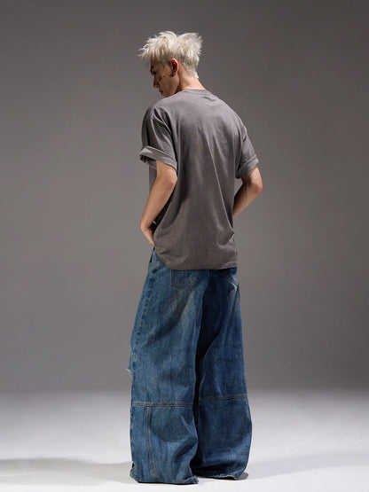 Wide Shape Denim Pants