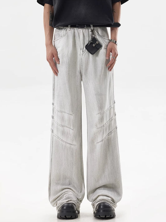 Dirty White Wide Denim Pants