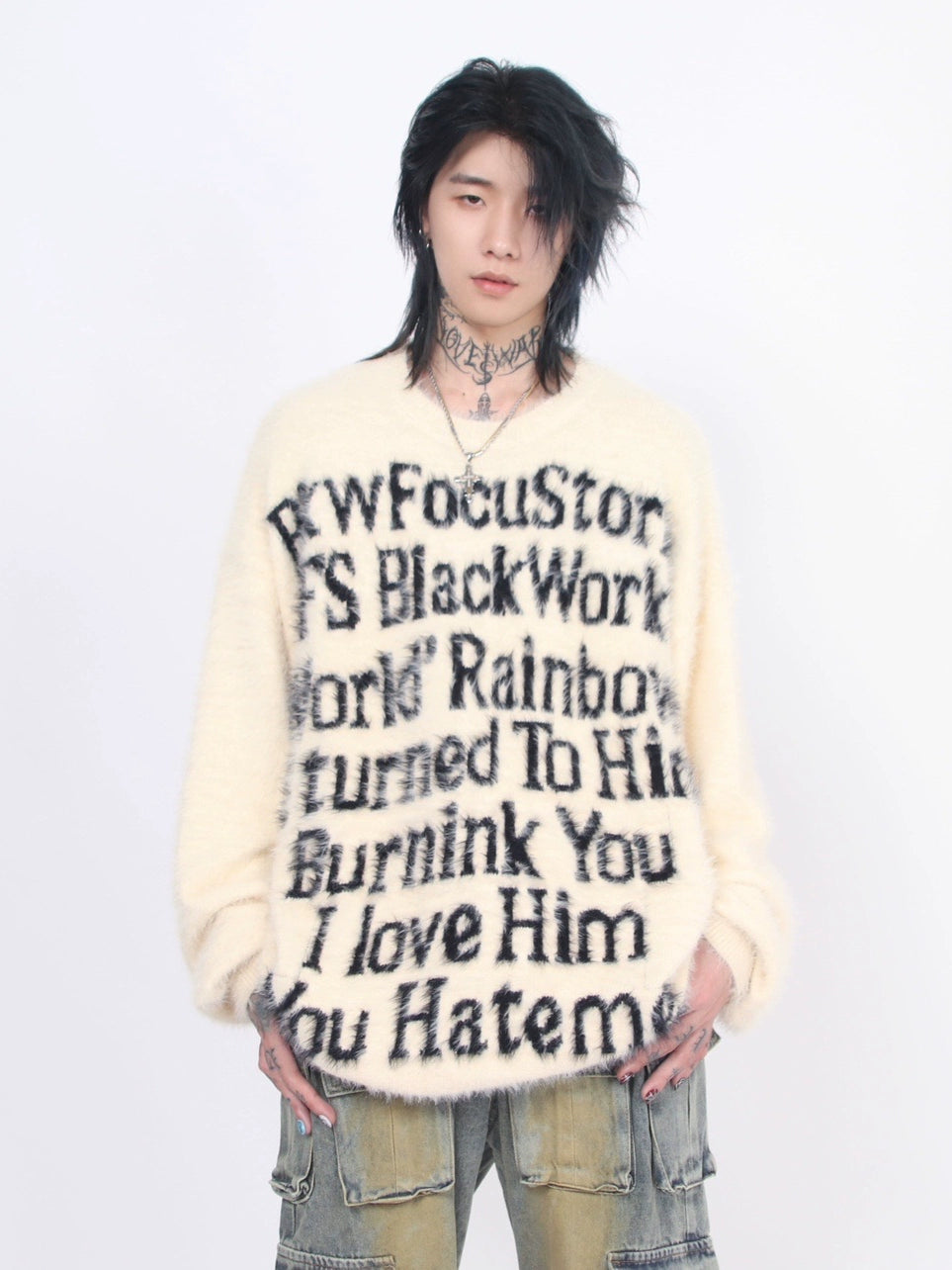 Oversize Lettering Knit