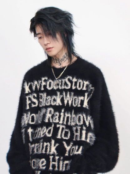 Oversize Lettering Knit