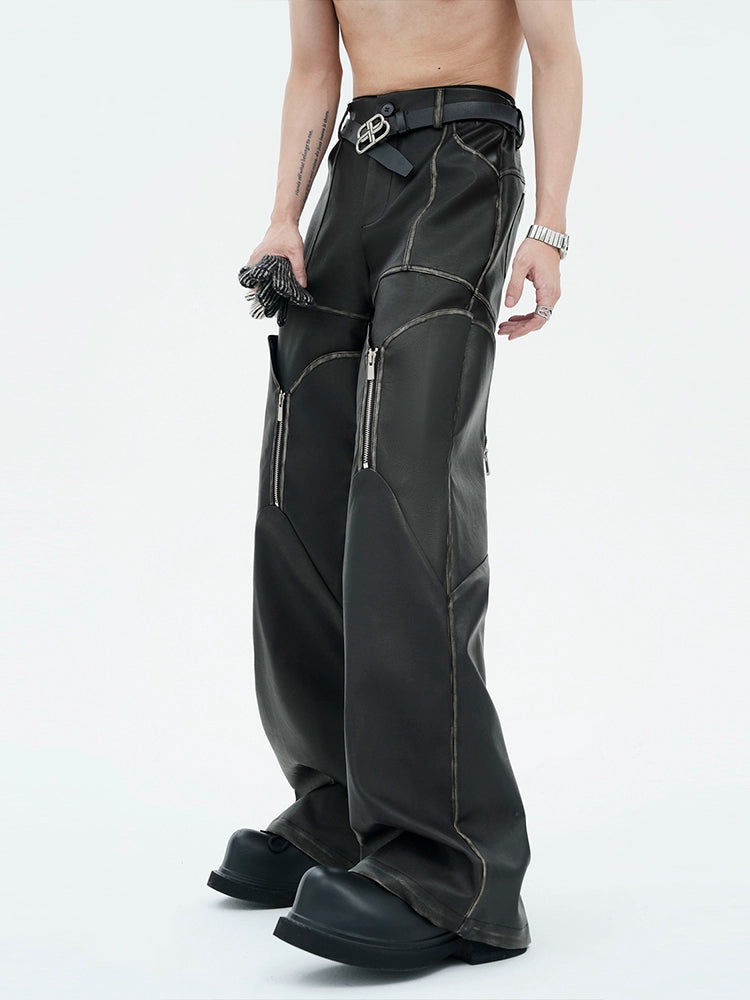 Structured Leather Pants
