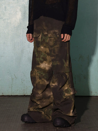 Camouflage Dirty Cargo Pants