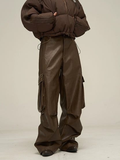 Niche Leather Cargo Pants
