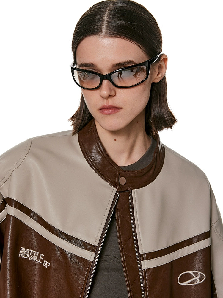 Retro Racing Leather Jacket