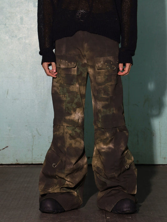CAMOUFLAGE DIRTY CARGO PANTS
