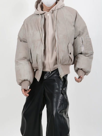 가짜 2 피스 폭격기 재킷