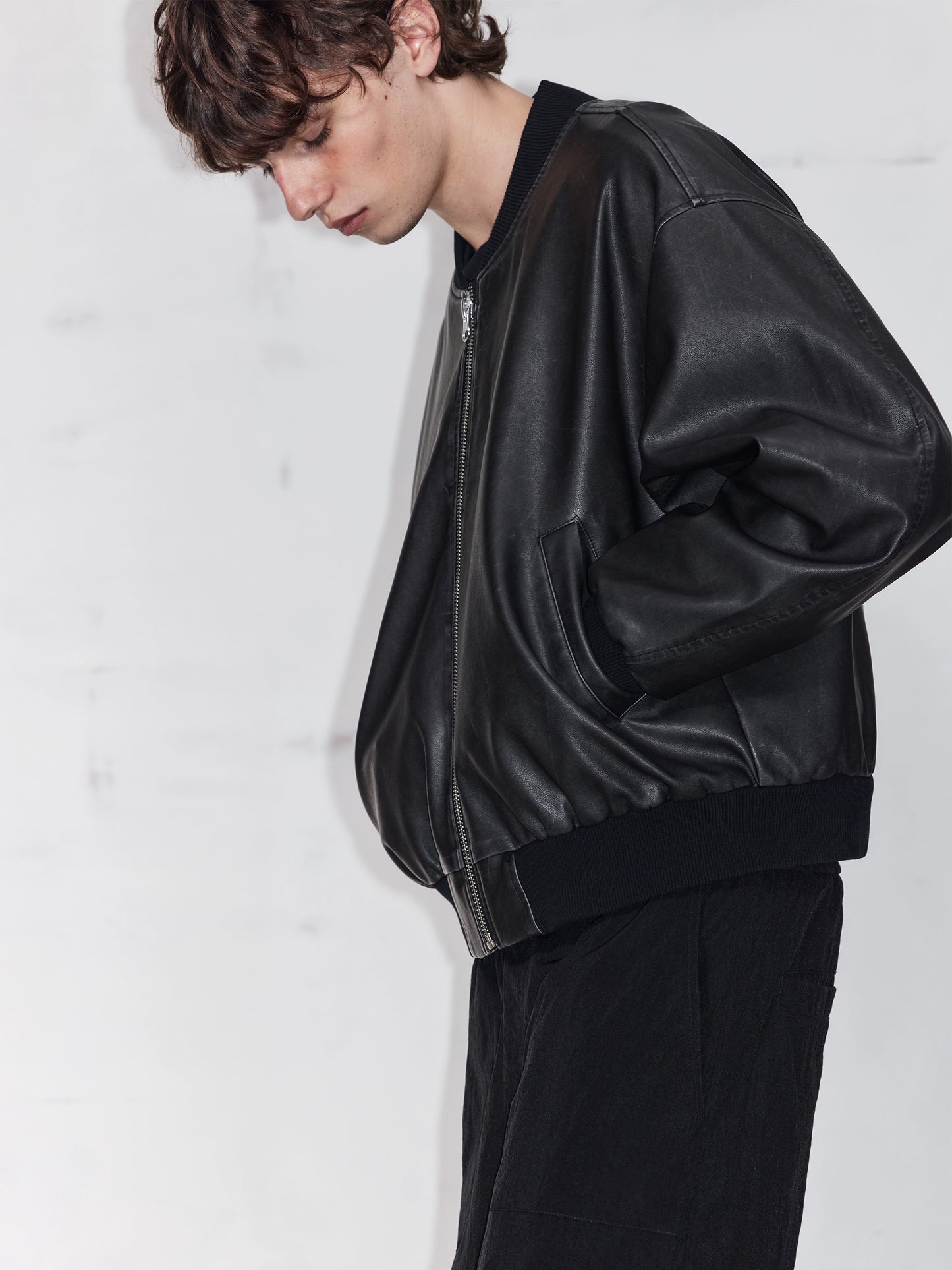 Aging Leather Blouson