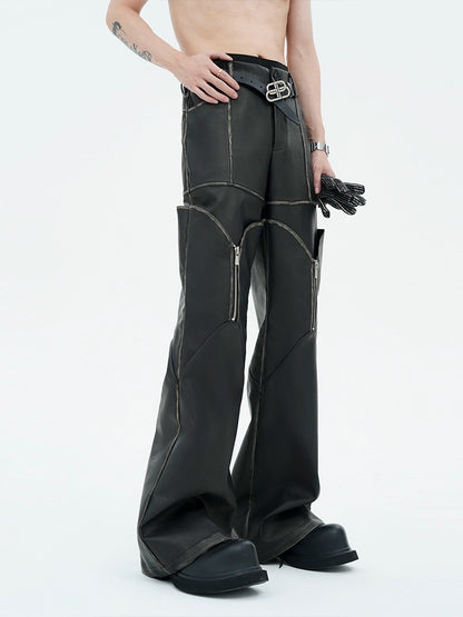 Structured Leather Pants
