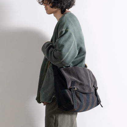 Stripe Shoulder Messenger Bag